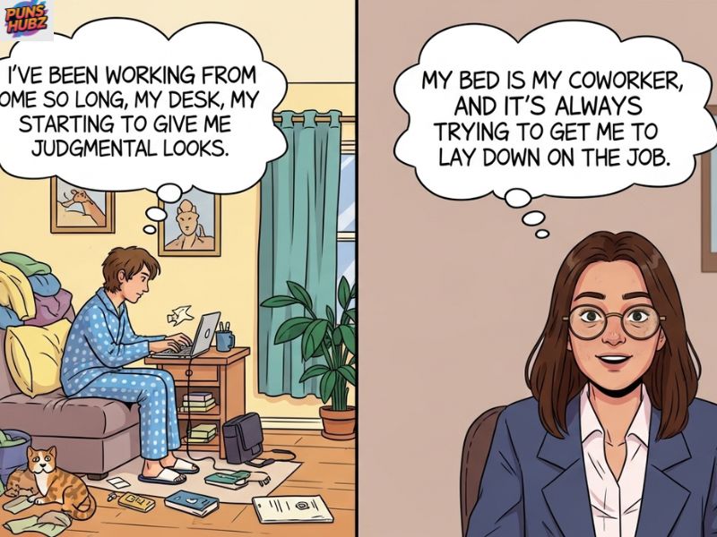 2. Funny Work From Home Puns One Liners