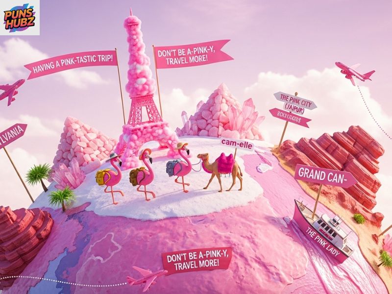 🌍 Pink Puns for Tourists and Travelers