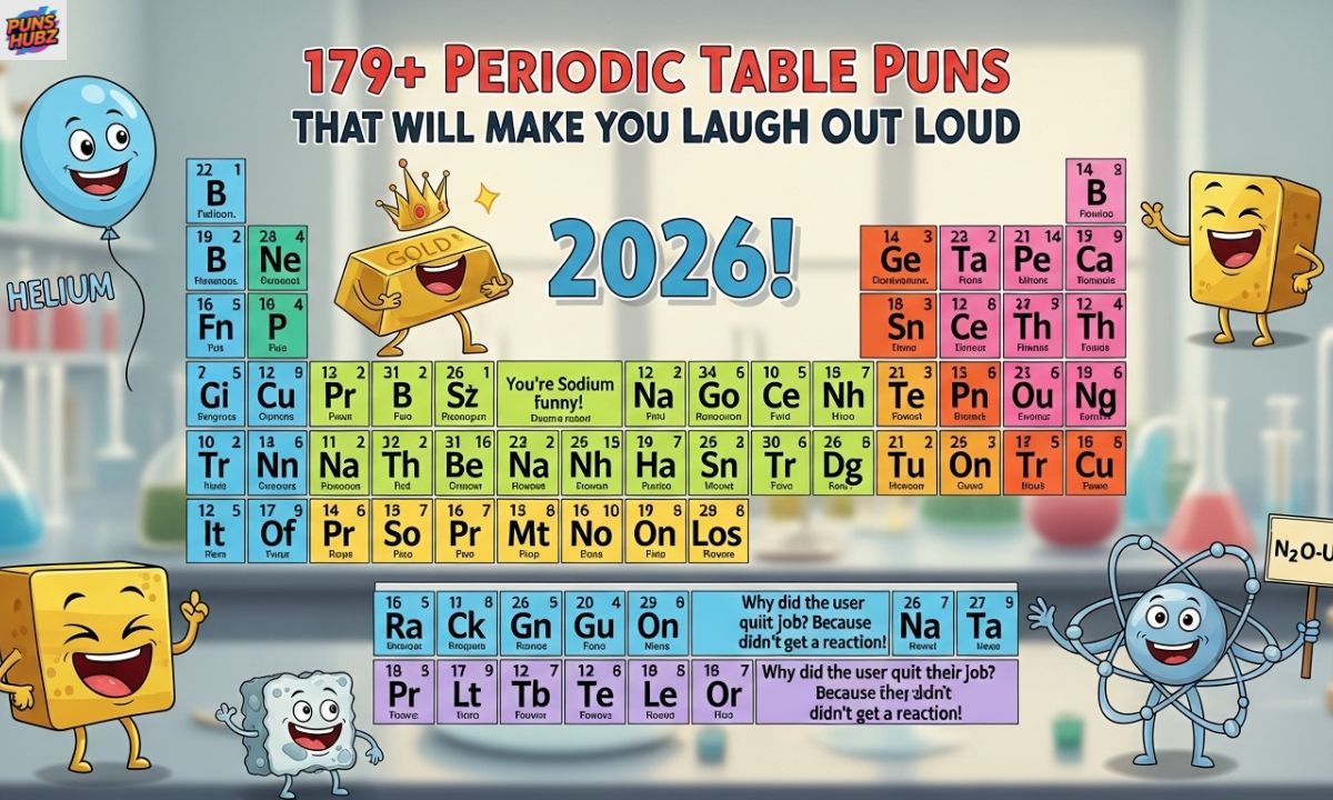 ⚛️ 179+ Periodic Table Puns That Will Make You Laugh Out Loud 2026!